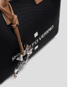 Zendaya Satchel handbag in black knit - Woman | Roberto Verino