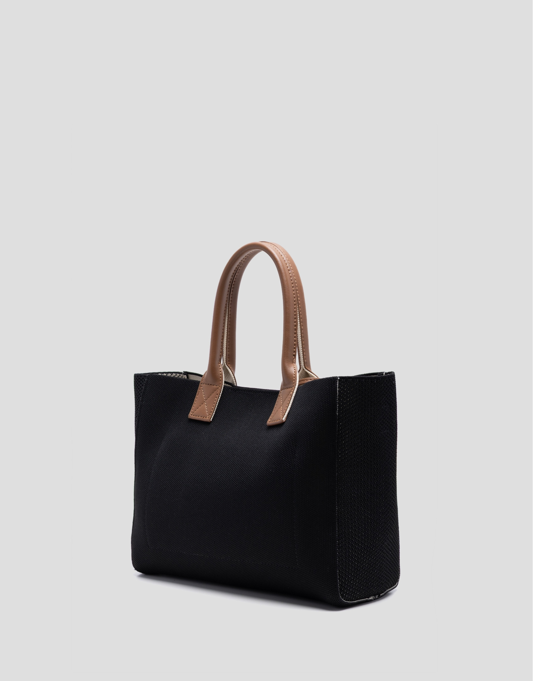 Zendaya Satchel handbag in black knit - Woman | Roberto Verino