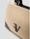 Vera Satchel bag in beige and brown leather | Roberto Verino