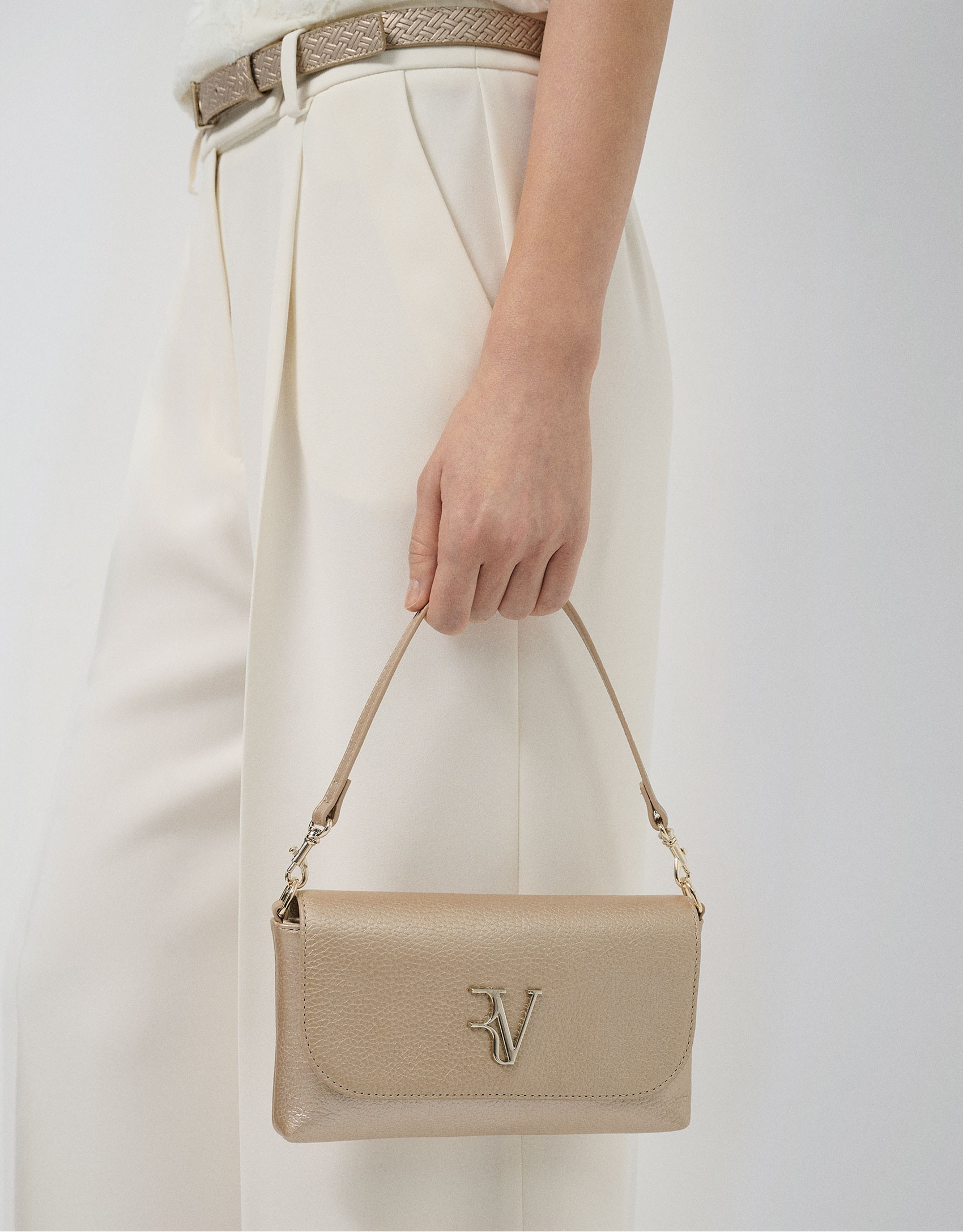 Bolso de mano Rita Metal dorado - Mujer | Roberto Verino