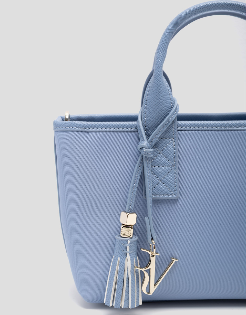 Bolso de mano Dafne Mini nailon azul claro | Roberto Verino