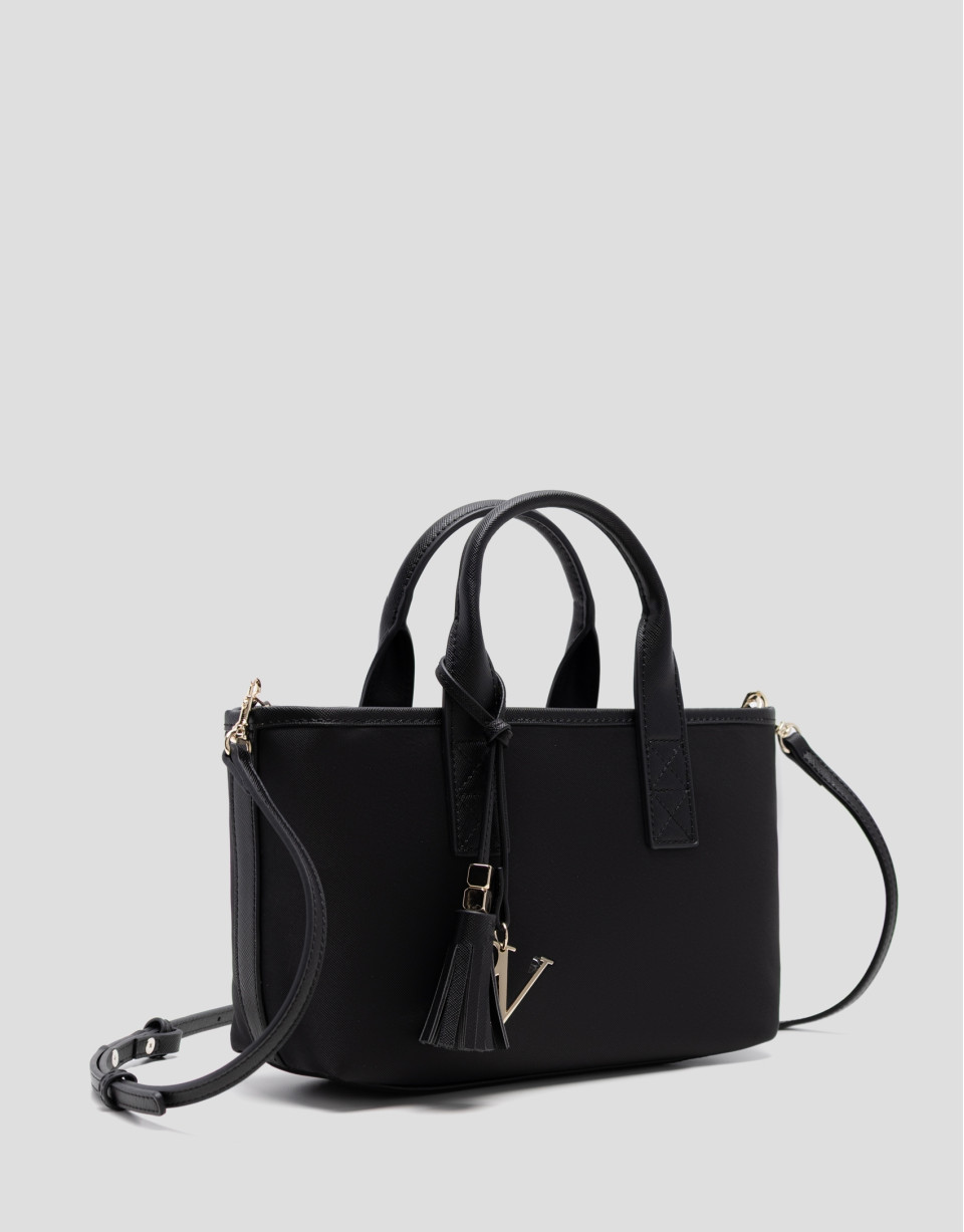 Dafne Mini black nylon handbag - Woman - SS2026 | Roberto Verino