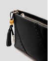 Bolso bandolera Clara Messenger piel negra | Roberto Verino