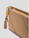 Clara Messenger camel leather shoulder bag | Roberto Verino