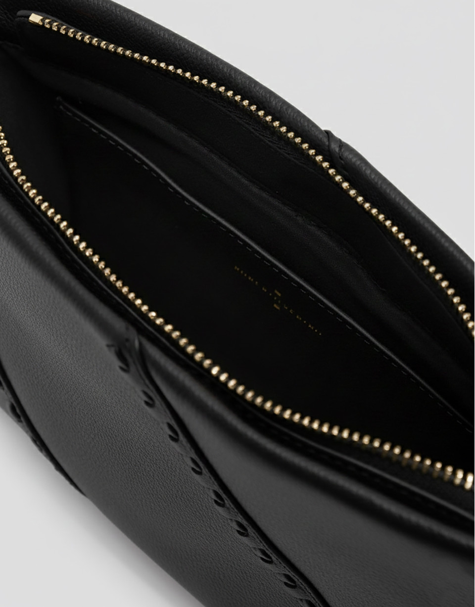 Bolso bandolera Clara Messenger piel negra | Roberto Verino