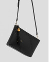 Clara Messenger black leather shoulder bag | Roberto Verino