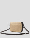 Bolso Vera Crossbag beige y piel marrón | Roberto Verino