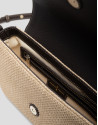 Bolso Vera Crossbag beige y piel marrón | Roberto Verino