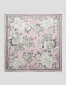Pink floral print silk scarf - Woman - SS2026 | Roberto Verino