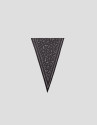 Brown silk triangular bandana with white ... | Roberto Verino