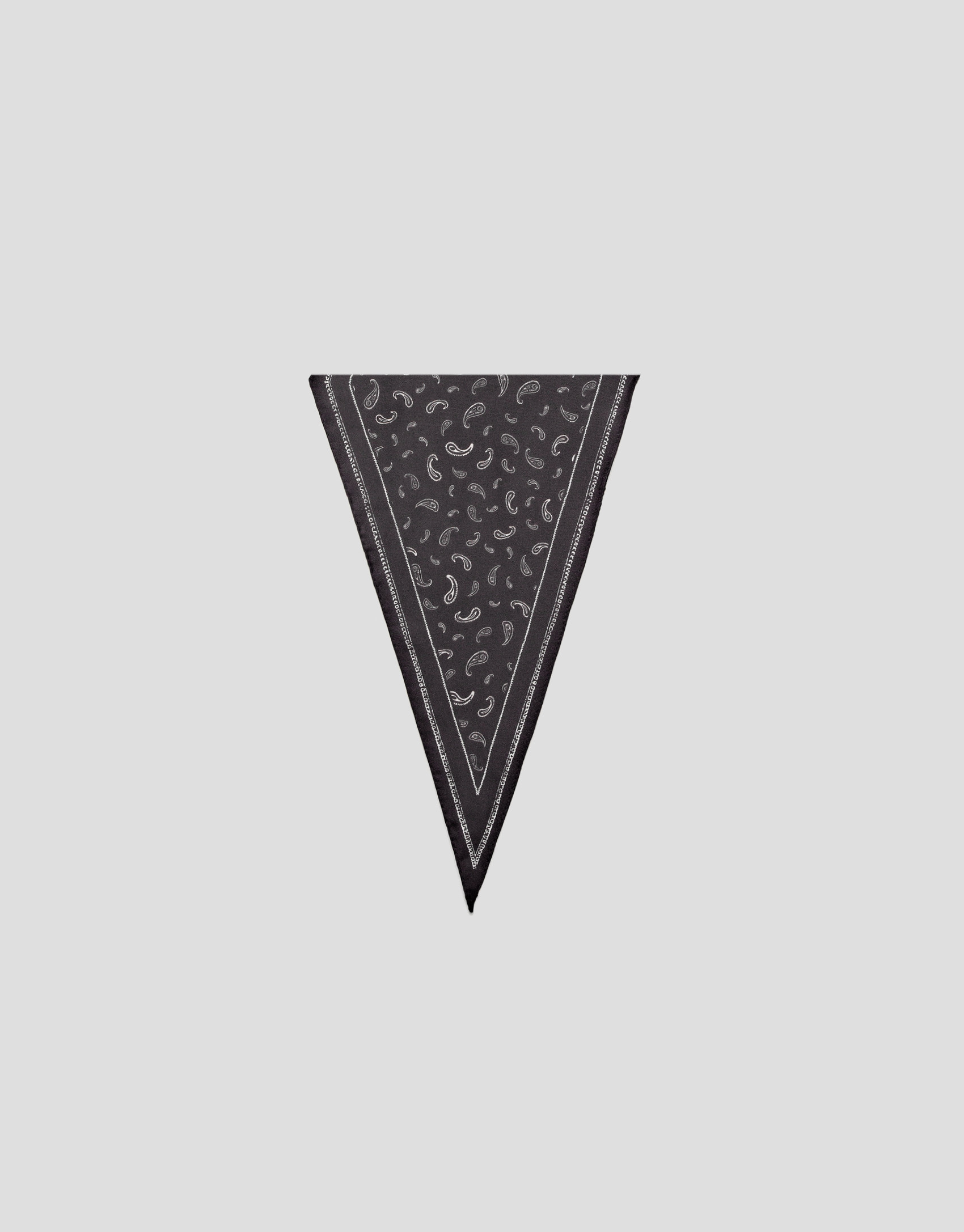 Bandana triangular seda marrón cachemires ... | Roberto Verino