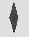 Brown silk triangular bandana with white ... | Roberto Verino