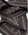 Brown silk triangular bandana with white ... | Roberto Verino