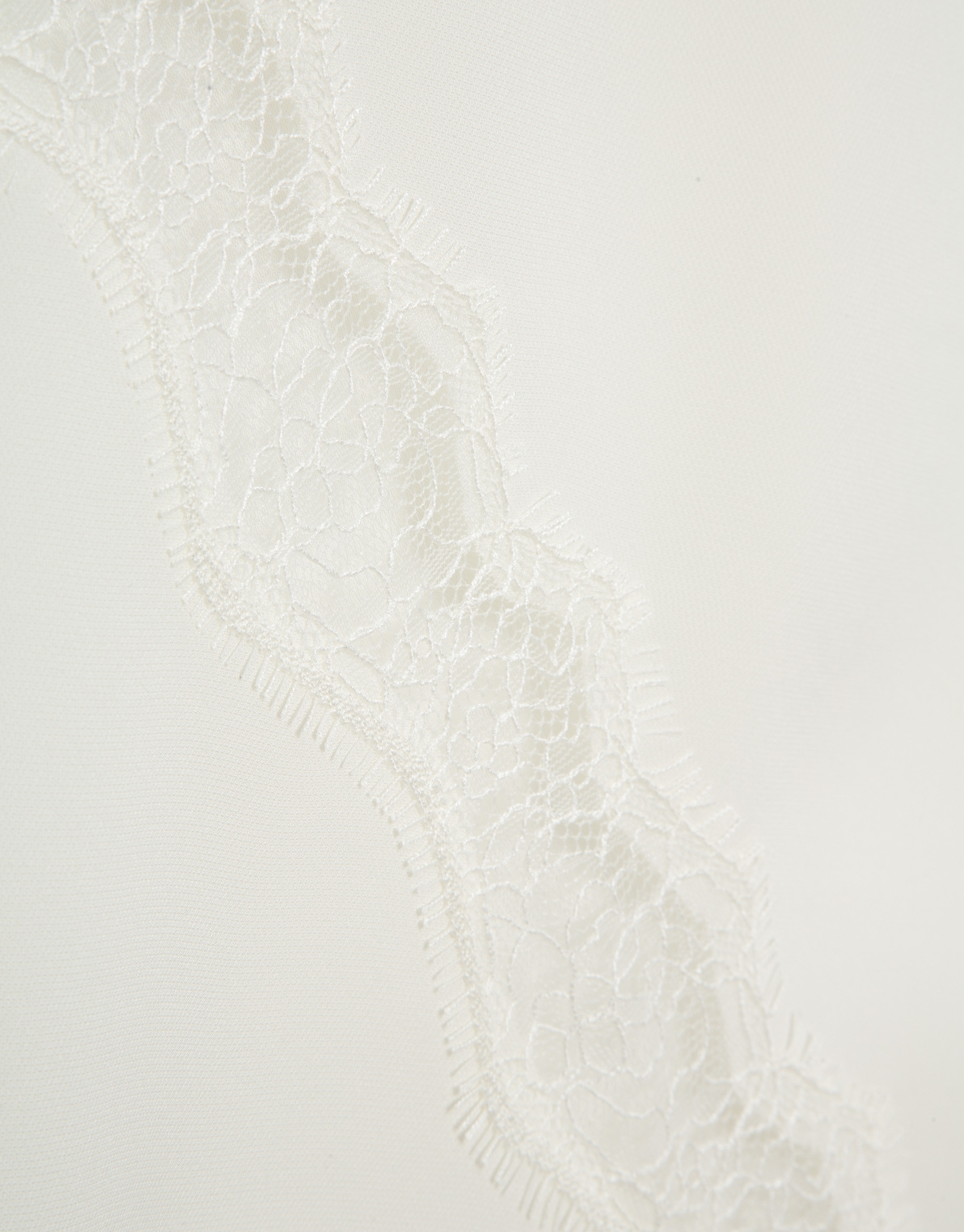 Ecru lingerie top with lace - Woman - SS2026 | Roberto Verino