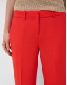 Pantalón recto mezcla lino rojo - Mujer | Roberto Verino