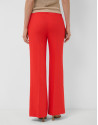 Pantalón recto mezcla lino rojo - Mujer | Roberto Verino