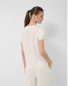 Blusa manga corta con volantes crudo - Mujer | Roberto Verino