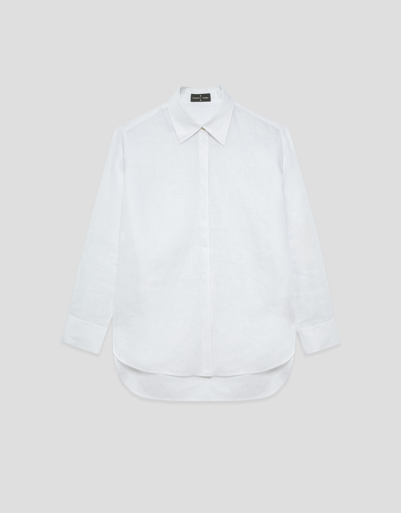 Oversized white linen shirt - Woman - SS2026 | Roberto Verino