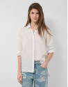 Camisa oversize lino blanca - Mujer - PV2026 | Roberto Verino