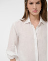 Oversized white linen shirt - Woman - SS2026 | Roberto Verino
