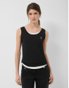 Black and white tank top - Woman - SS2026 | Roberto Verino