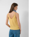 Camiseta tirante doble amarilla - Mujer | Roberto Verino