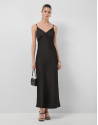 Black strappy slip dress - Woman - SS2026 | Roberto Verino