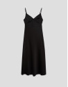 Vestido lencero de tirantes negro - Mujer | Roberto Verino