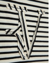 Beige/black striped tank top - Woman - SS2026 | Roberto Verino