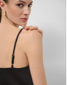 Black strappy slip dress - Woman - SS2026 | Roberto Verino