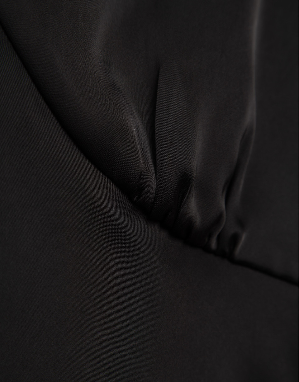 Black strappy slip dress - Woman - SS2026 | Roberto Verino