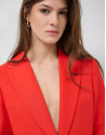 Blazer un botón mezcla lino rojo - Mujer | Roberto Verino