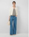 White herringbone jacquard jacket - Woman | Roberto Verino