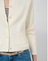 Chaqueta jacquard espiga blanca - Mujer | Roberto Verino