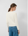 White herringbone jacquard jacket - Woman | Roberto Verino