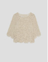 Jersey punto calado beige - Mujer - PV2026 | Roberto Verino