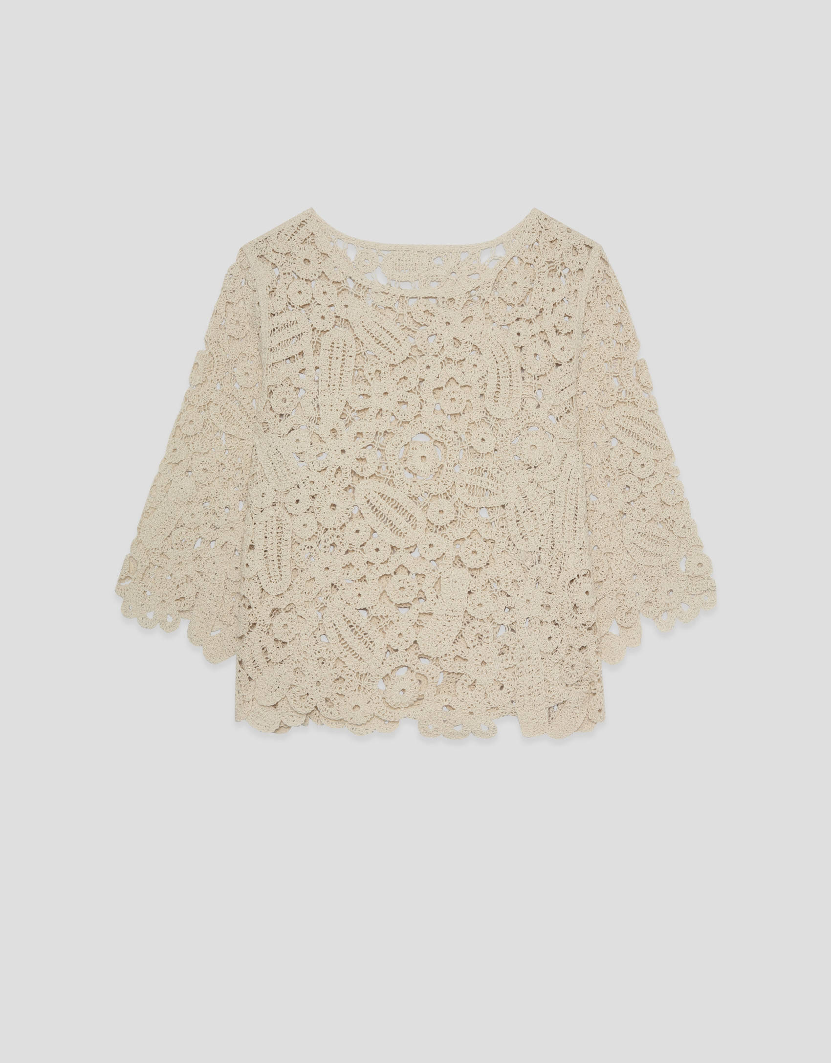 Jersey punto calado beige - Mujer - PV2026 | Roberto Verino