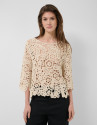 Jersey punto calado beige - Mujer - PV2026 | Roberto Verino