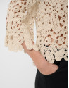 Jersey punto calado beige - Mujer - PV2026 | Roberto Verino