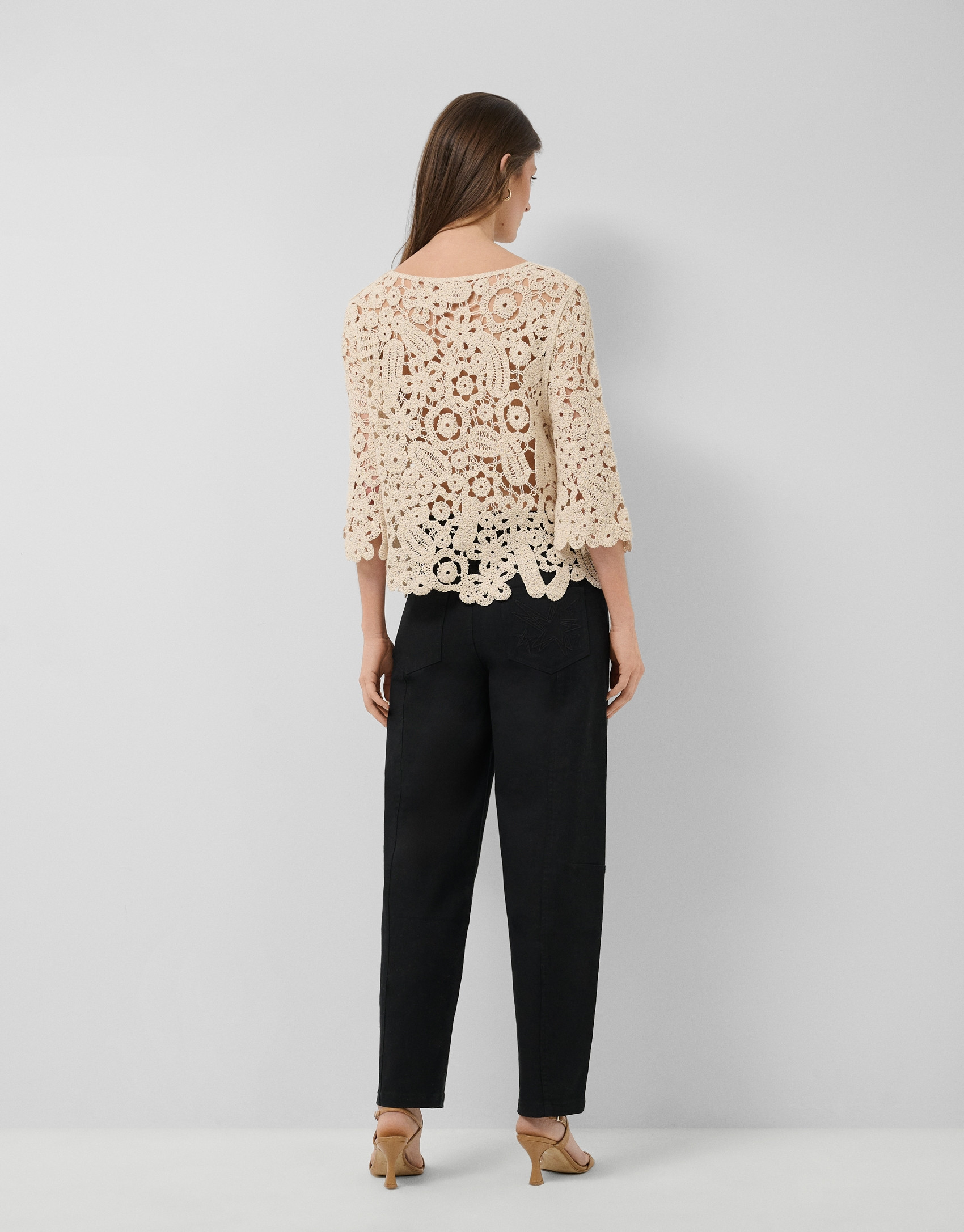 Jersey punto calado beige - Mujer - PV2026 | Roberto Verino