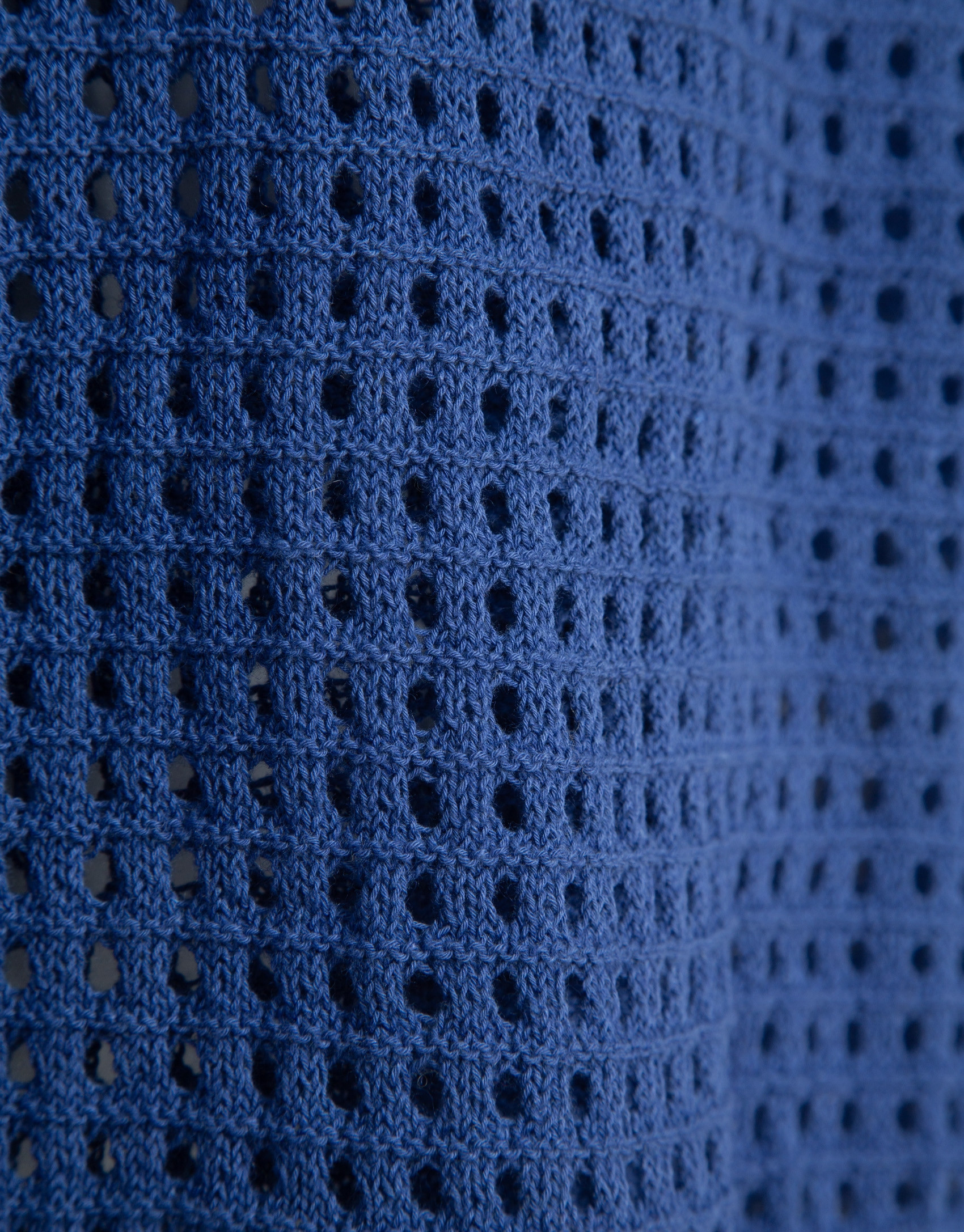 Jersey polo calado azul - Mujer - PV2026 | Roberto Verino