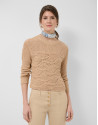 Camel long-sleeved camel wave pattern jumper | Roberto Verino