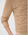 Camel long-sleeved camel wave pattern jumper | Roberto Verino