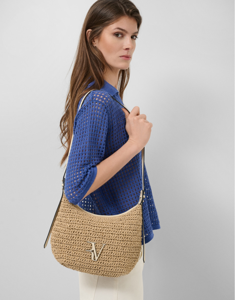 Jimena Shoulder bag in ecru - Woman - SS2026 | Roberto Verino