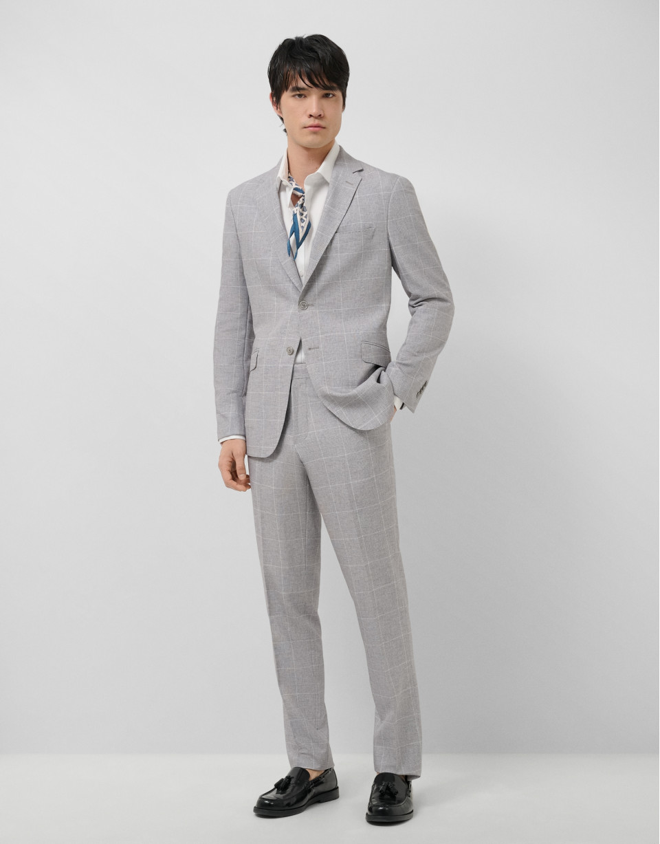 Separate grey checked trousers - Man - SS2026 | Roberto Verino