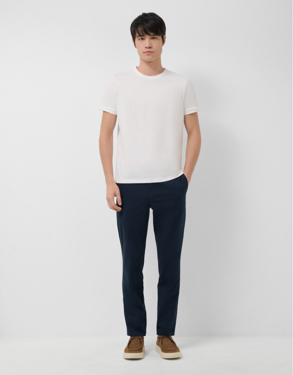 Navy blue dyed chino trousers - Man - SS2026 | Roberto Verino