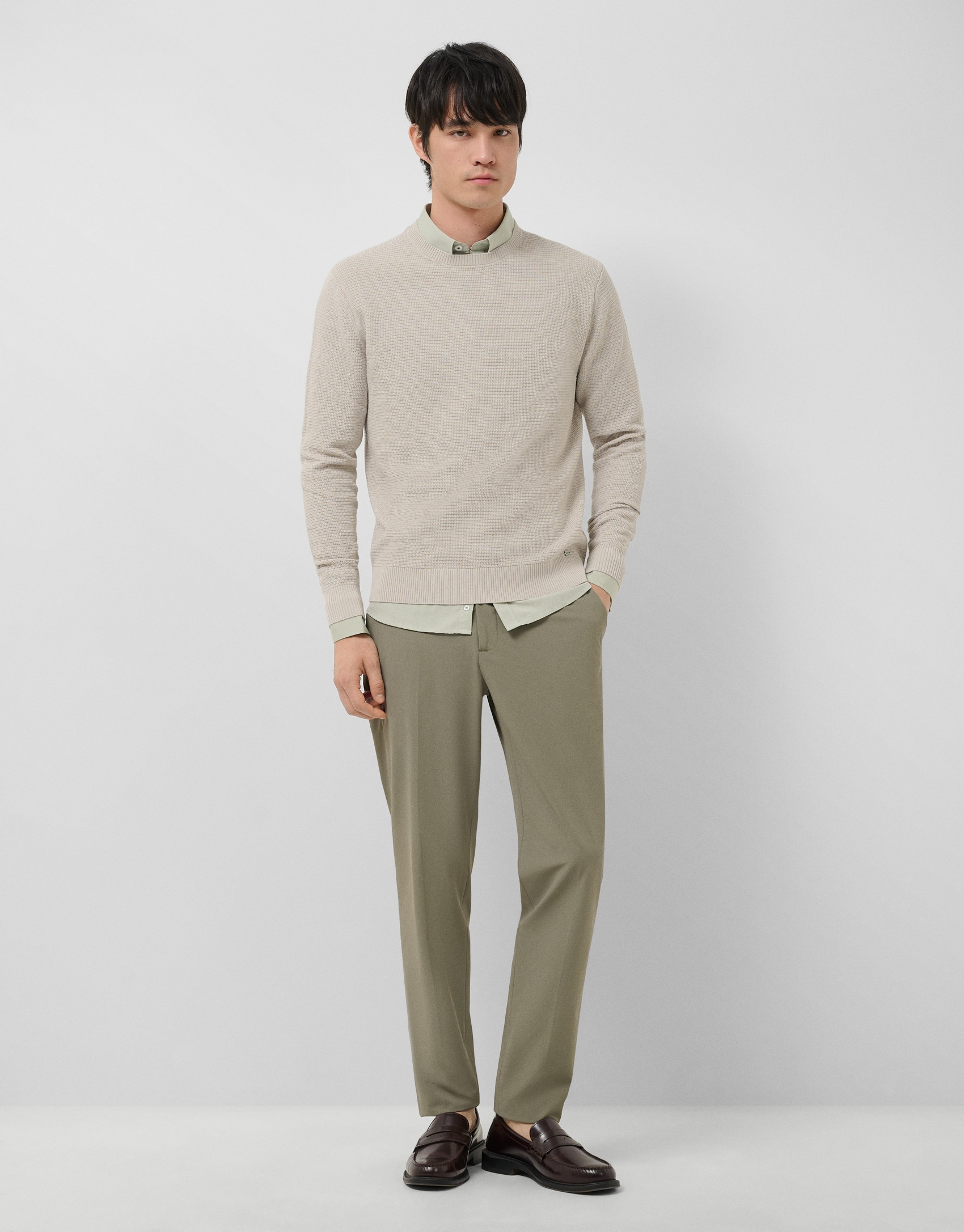 Pantalón separate técnico caqui - Hombre | Roberto Verino