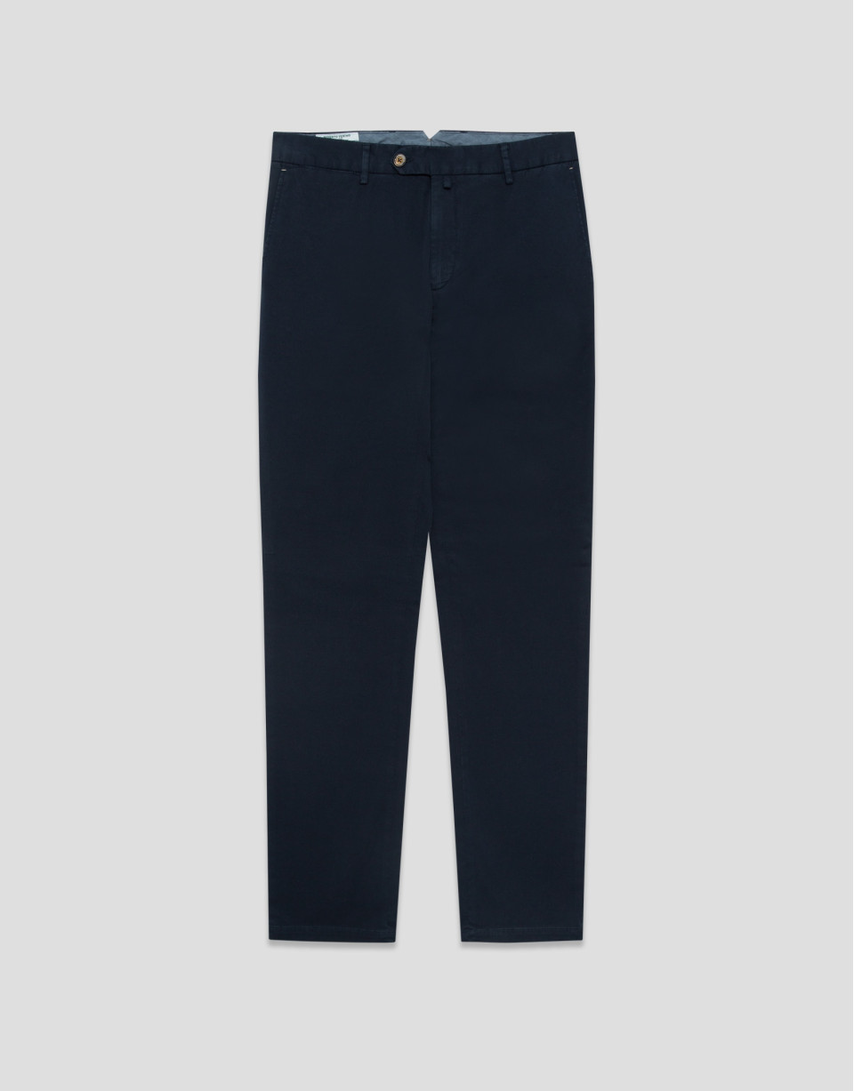 Navy blue dyed chino trousers - Man - SS2026 | Roberto Verino