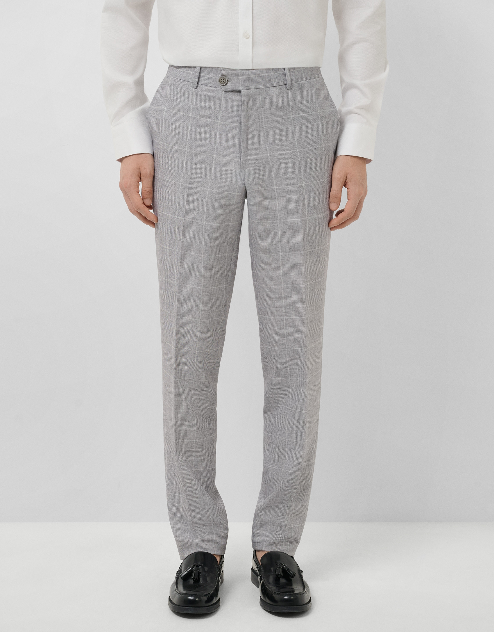 Pantalón separate cuadros tonos grises  | Roberto Verino