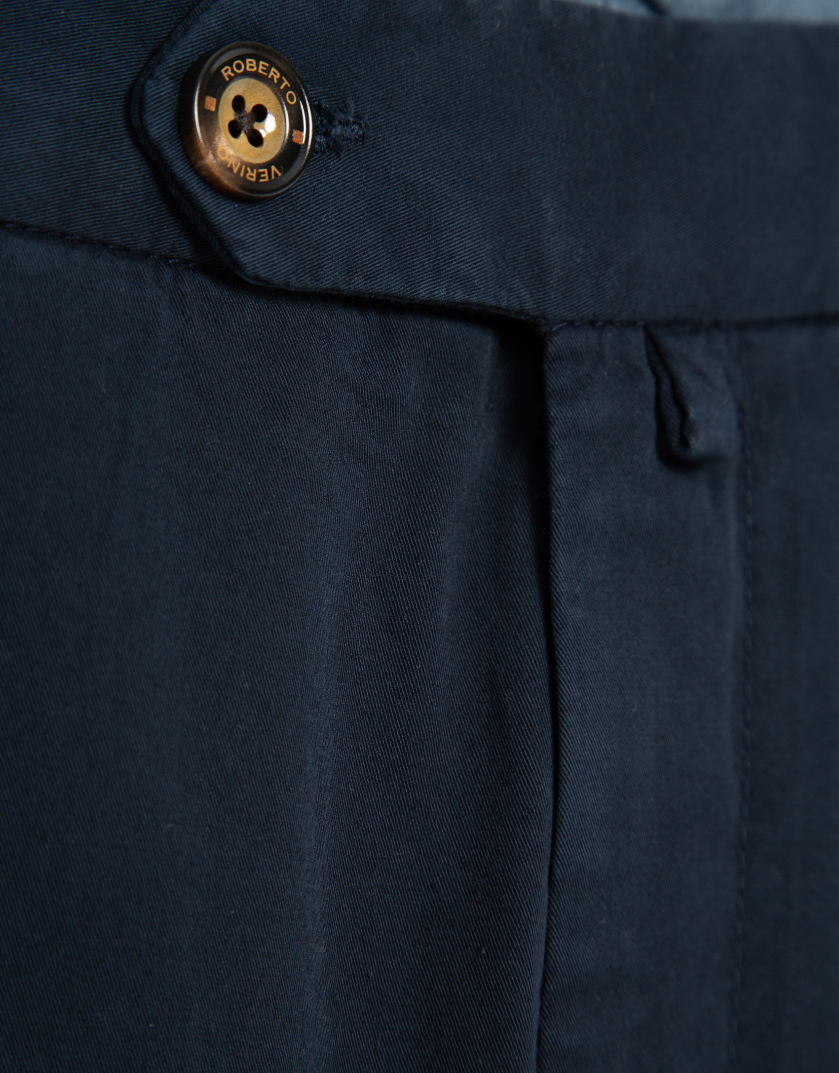 Navy blue dyed chino trousers - Man - SS2026 | Roberto Verino